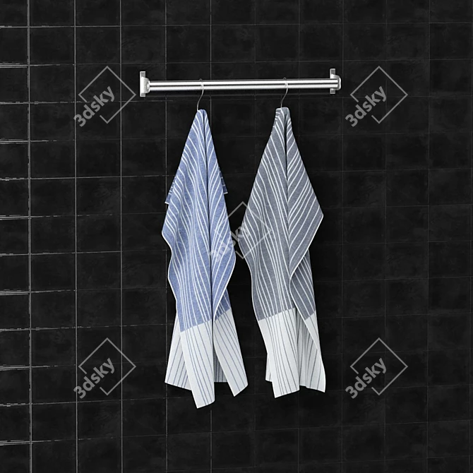 Luxurious Timeless Towel 3D model image 1