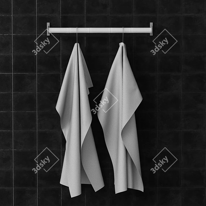 Luxurious Timeless Towel 3D model image 3