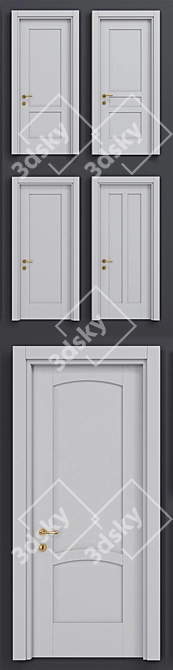 Volhovec Galant - Elegant Classic Door Set 3D model image 2