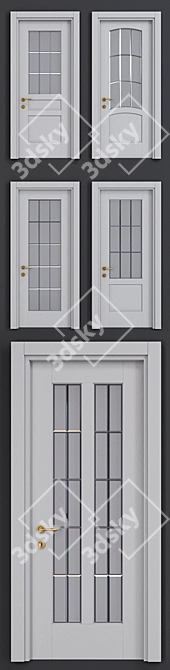 Elegant Galant Door Set 3D model image 2
