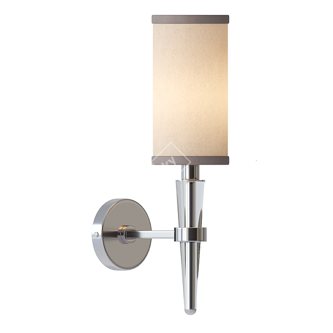 Sophisticated Metal Wall Sconce 3D model image 1