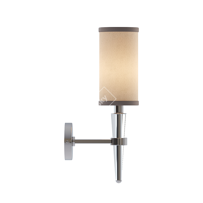 Sophisticated Metal Wall Sconce 3D model image 2