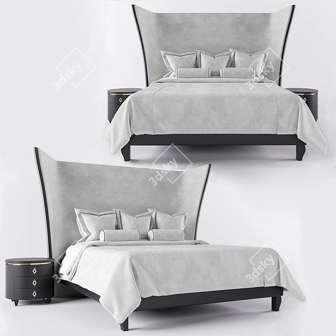 Echo Bed: Stylish Dorya Y.3000180 3D model image 1