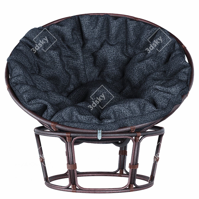 Cozy Papasan Chair: Ultimate Comfort 3D model image 1