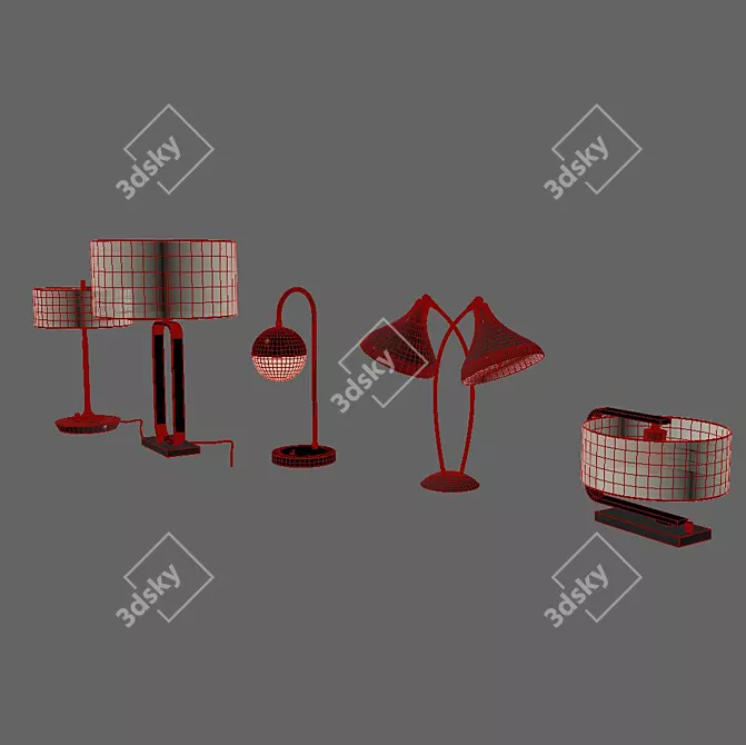Modern Table & Accent Lamps 3D model image 2