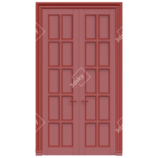 Elegant Classic Interior Doors 3D model image 2