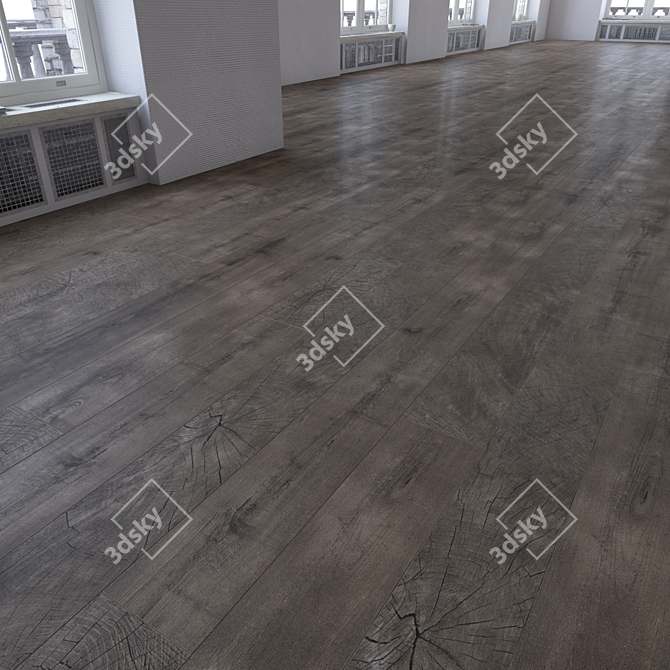 Versatile Laminate Flooring: 4 Layout Options 3D model image 2