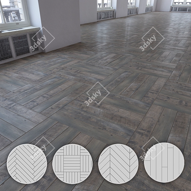 Versatile Laminate Flooring Set 3D model image 1