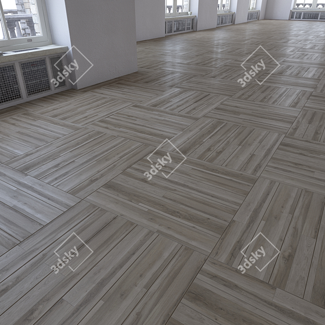 Versatile Laminate Flooring Kit: Realistic Texture and Easy Installation 3D model image 2