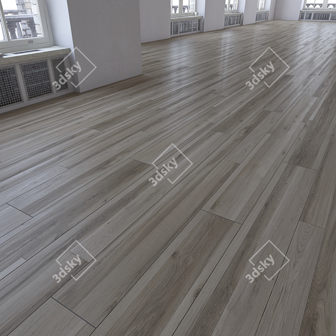 Versatile Laminate Flooring Kit: Realistic Texture and Easy Installation 3D model image 3