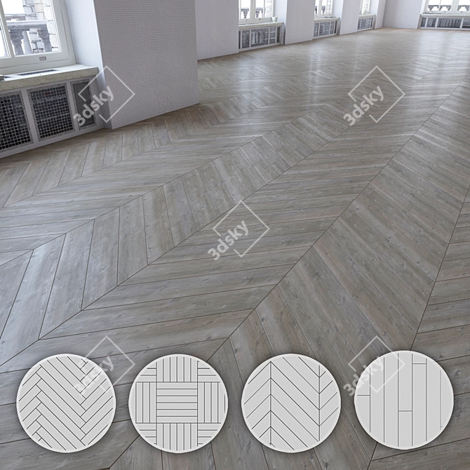 Versatile Laminate Flooring Set 3D model image 1