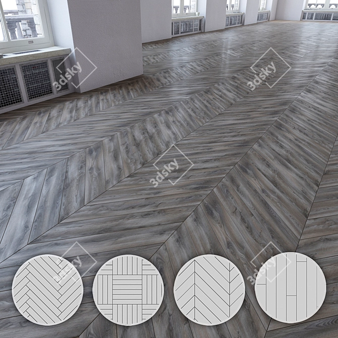 Versatile Laminate Flooring Kit 3D model image 1