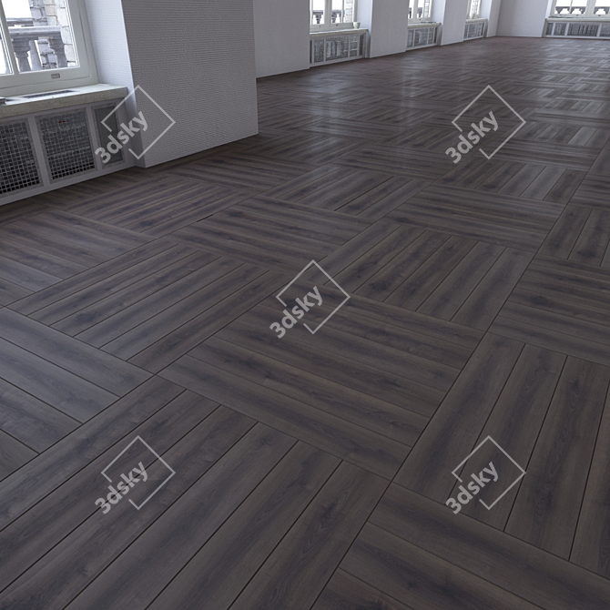 Versatile Laminate Floor Texture Set 3D model image 2