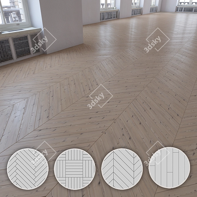 Title: Versatile Laminate Floor Set 3D model image 1