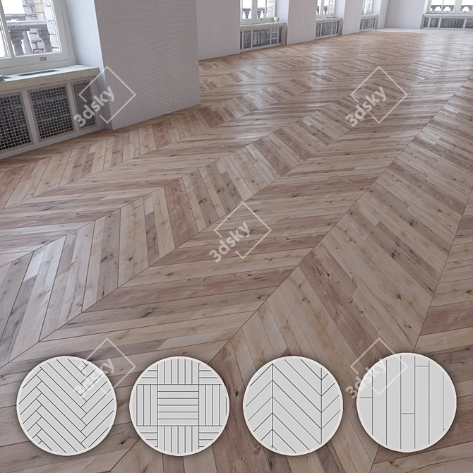 Versatile Laminate Flooring Set 3D model image 1