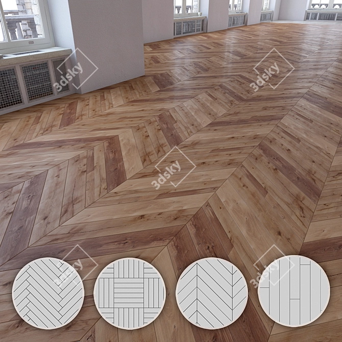 Versatile Laminate Flooring Kit 3D model image 1