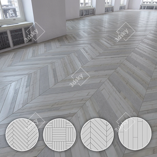 Versatile Laminate Flooring Texture Set 3D model image 1