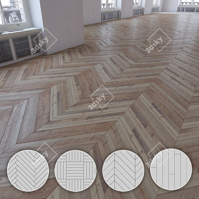 Lush Plank Flooring Set 3D model image 1