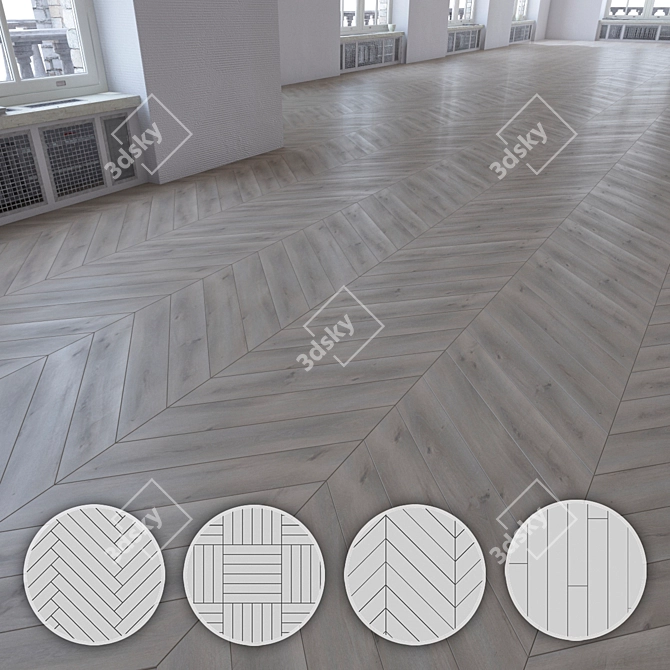 Title: Versatile Laminate Flooring Kit 3D model image 1