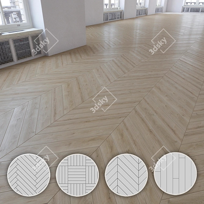 Versatile Laminate Flooring Kit 3D model image 1