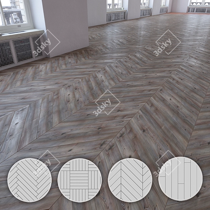 Versatile Laminate Flooring Set 3D model image 1