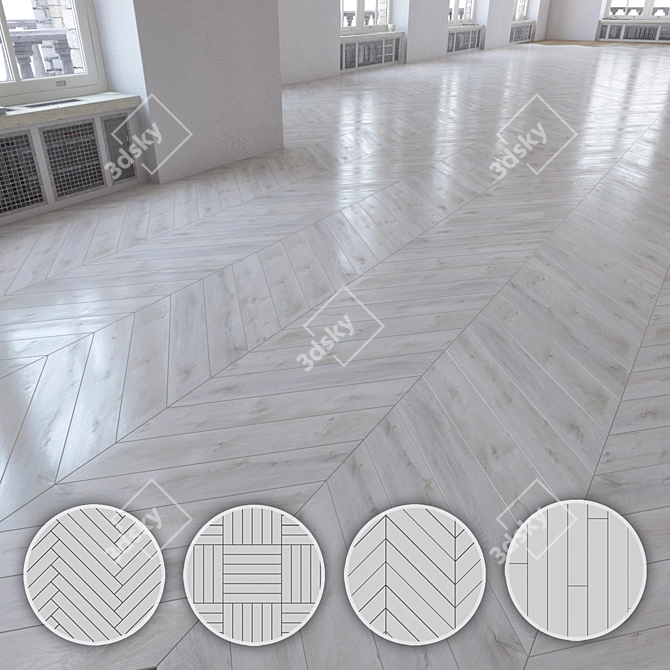 Versatile Laminate Flooring Set - Realistic Textures 3D model image 1