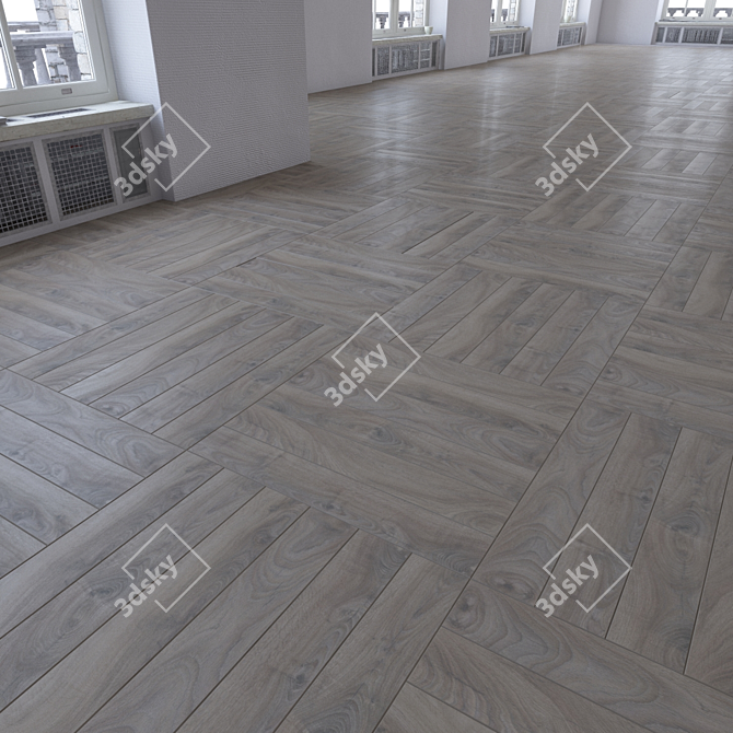 Versatile Wood Plank Flooring 3D model image 2