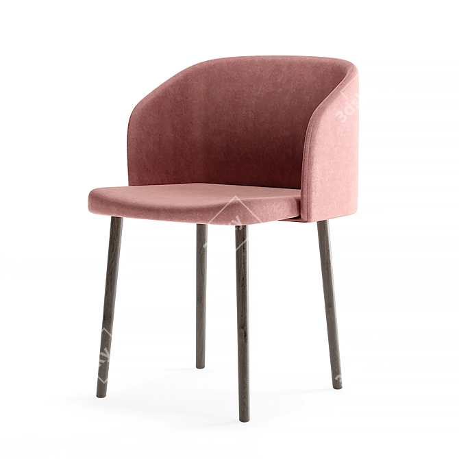 Elegant Lavergne Dining Chairs 3D model image 2