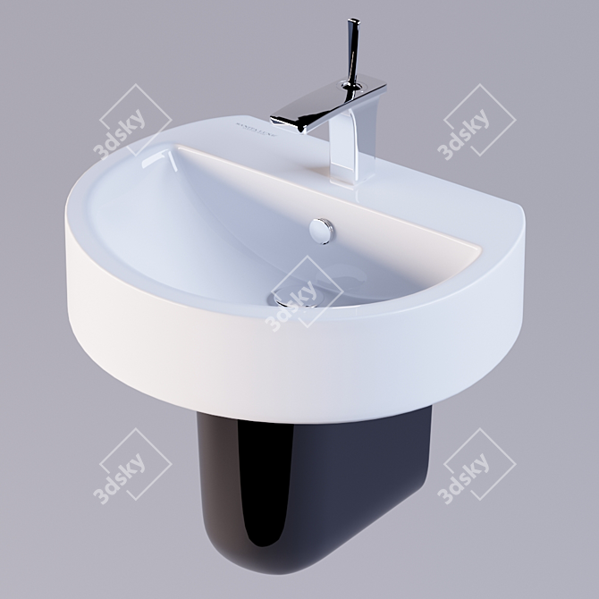 Color Motion Washbasin: The Perfect Addition for a Unique Bathroom 3D model image 1