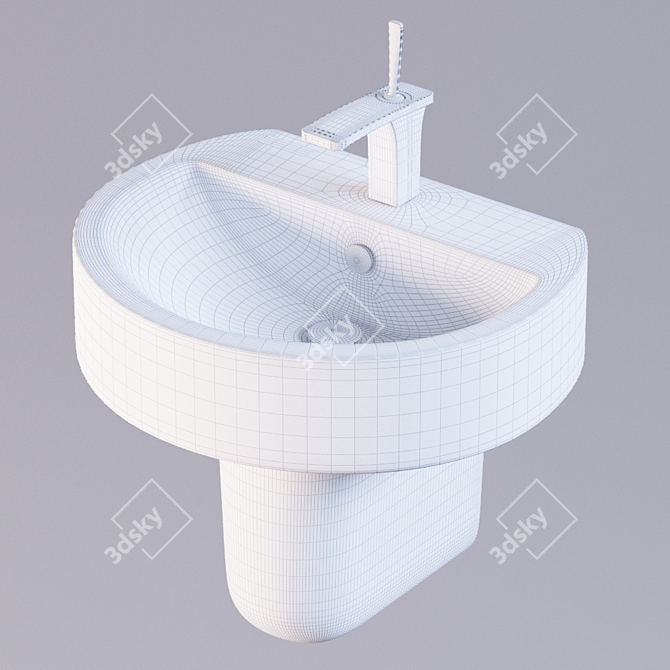 Color Motion Washbasin: The Perfect Addition for a Unique Bathroom 3D model image 2