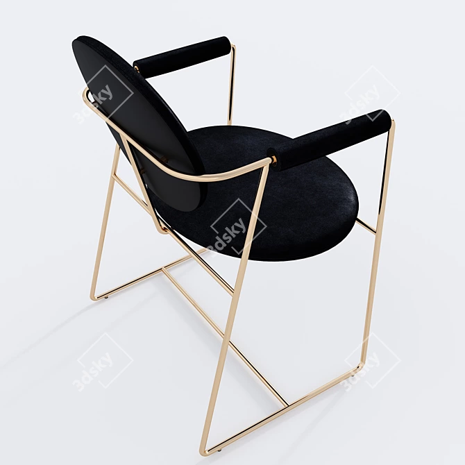 Luxury Leather Gemma Chair by Baxter 3D model image 1