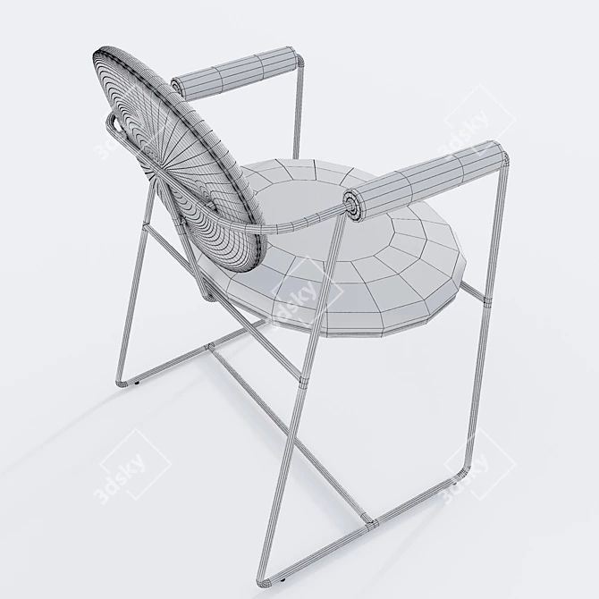 Luxury Leather Gemma Chair by Baxter 3D model image 3