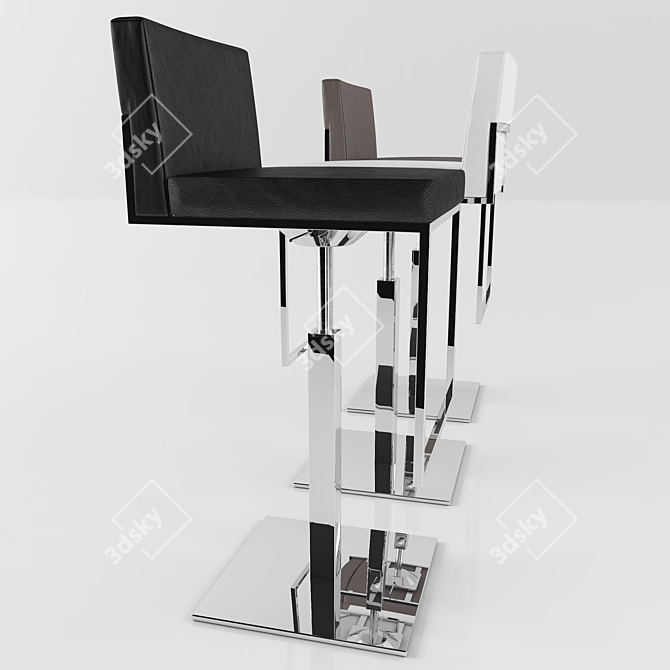 Sleek Even Plus Stool 3D model image 2