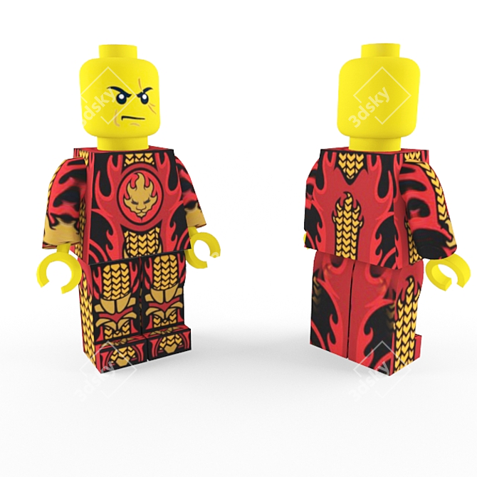 Fiery Ninja: LEGO Power Pack 3D model image 1