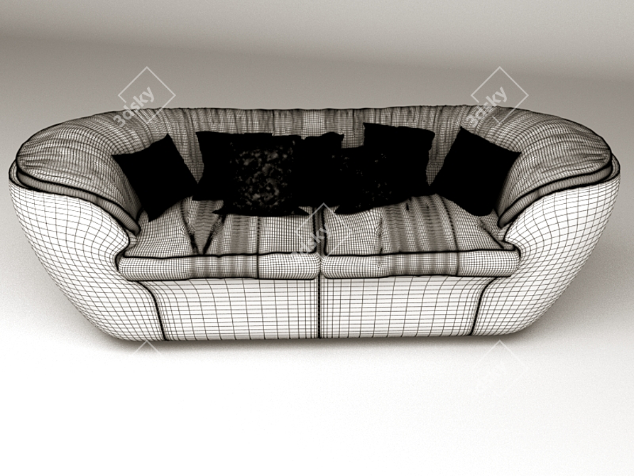 German-Made Stylish Sofa 3D model image 3