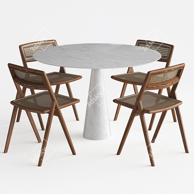 Leaf Table: Modern and Multifunctional 3D model image 1