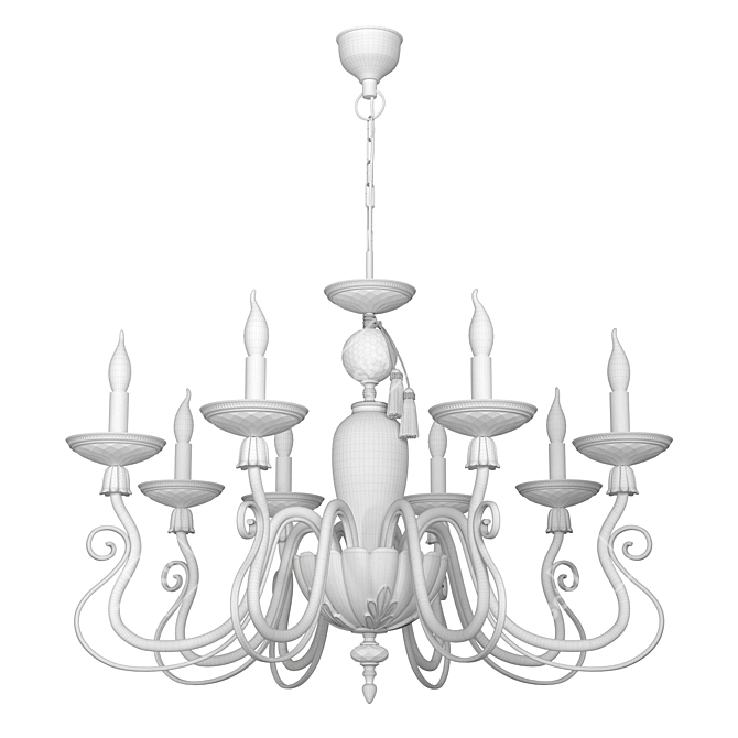 Divinare Laura 5123Q01 LM-8: Elegant Crystal Chandelier 3D model image 2