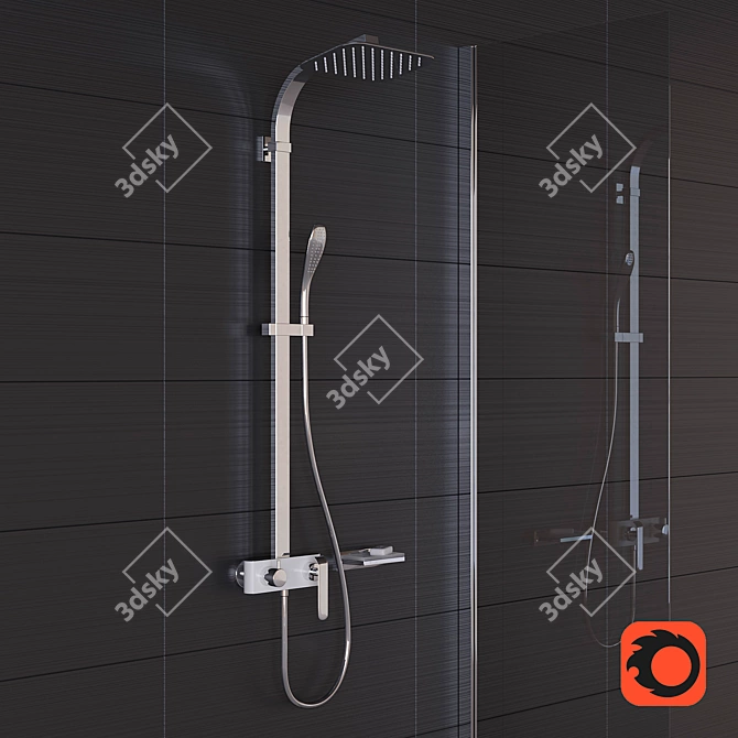 Lemark MELANGE Shower Faucet: Grohe Allure Brilliant Shelf 3D model image 1