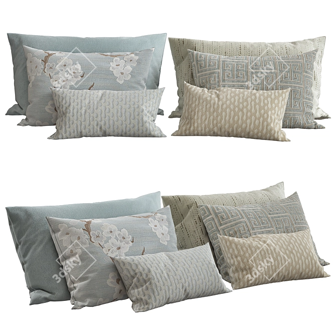 Artistic Cushions for Elegant Decor 3D model image 1