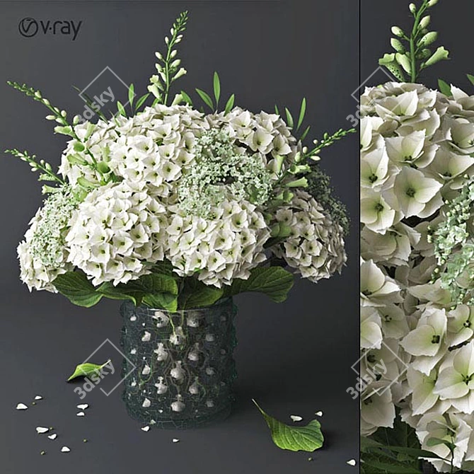 Gorgeous Hydrangea Bouquet 3D model image 1