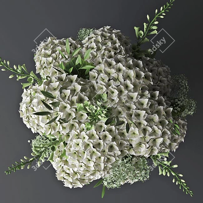 Gorgeous Hydrangea Bouquet 3D model image 2