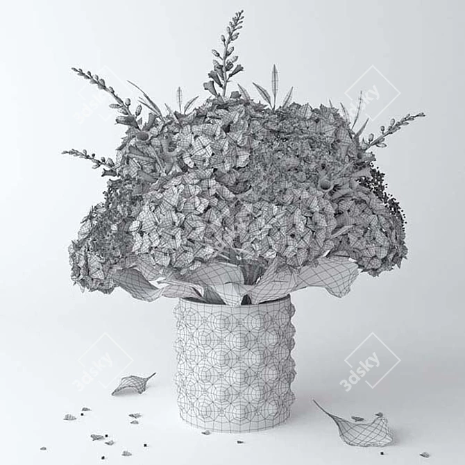 Gorgeous Hydrangea Bouquet 3D model image 3