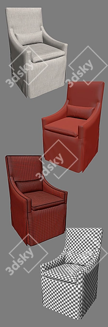 RH Belgian Slip Covered Armchair 3D model image 3