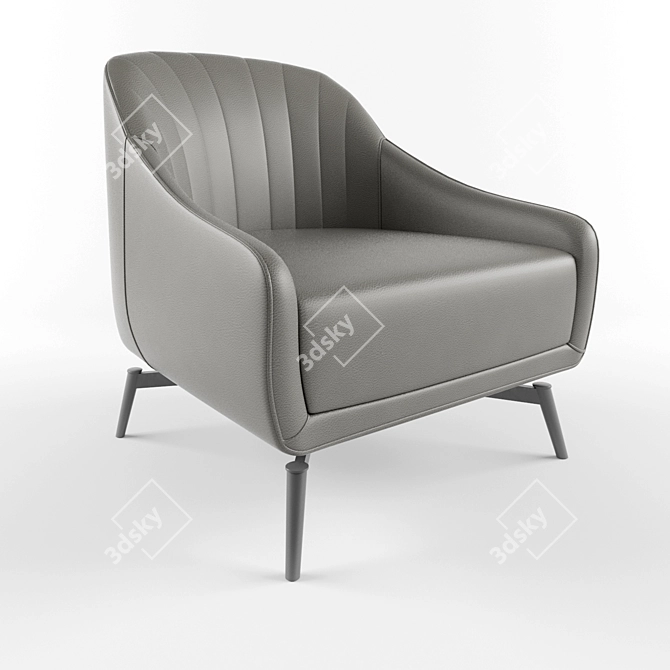 Luxury Natuzzi Felicità Armchair  3D model image 1