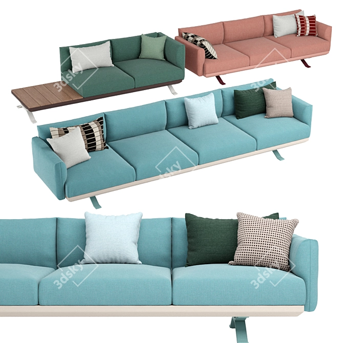 Kettal Boma Customizable Sofa 3D model image 1