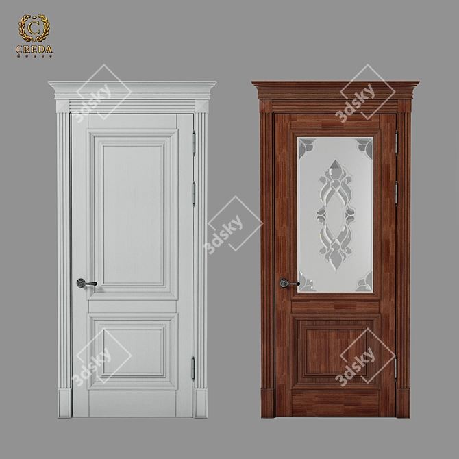 Gracia: Elegant and Versatile Interior Door 3D model image 1