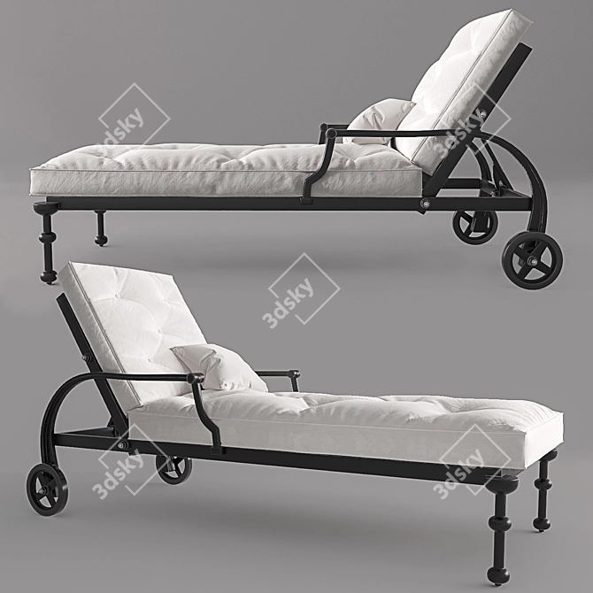 Oxley's Artemis Lounger: Elegant and Comfortable 3D model image 1