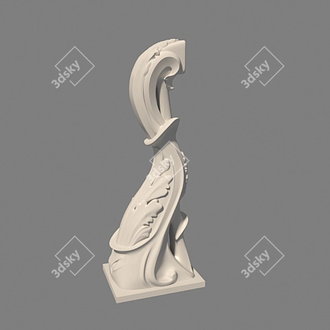 CNC Entrance Pole 3D model image 1