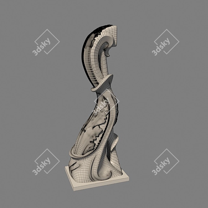 CNC Entrance Pole 3D model image 2