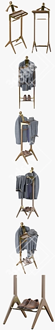 Classic Men's Valet Stand 3D model image 2